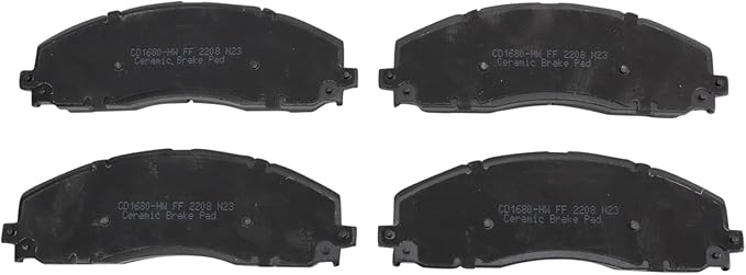 TRQ Front Brake Pads Ceramic Hardware Compatible with 2013-2021 Ford F-250 Super Duty 2013-2021 F-350 Super Duty 2013-2016 F-450 Super Duty