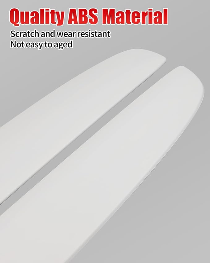 KKTR-CAR Dashbooard Cover 2pcs ABS Dashboard Panel Trim Cover Sticker Compatible with Tesla Model Y Juniper 2025 2026 Model 3 Highland 2024-2026 (Matte White)