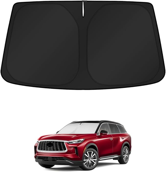 KUST Windshield Sun Shade for Infiniti QX60 2022 2023 2024 2025 2026 Window Accessories Shade Sun Visor Cover Foldable Block UV Rays