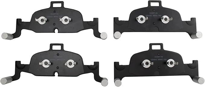 TRQ Front Ceramic Brake Pad Set Compatible with 17-20 Audi A4 allroad 18-20 A5 Sportback 18-24 A5 Quattro 22-24 Q5