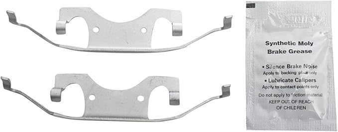 TRQ Rear Brake Pads Ceramic Hardware Wear Sensor Compatible with 2011-2024 Dodge Durango 2011-2022 Jeep Grand Cherokee 2022 Grand Cherokee WK