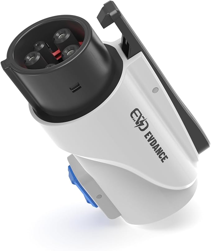 EVDANCE Tesla to J1772 Charging Adapter - Max 80A & 250V J1772 EV Adapter Compatible with Tesla Destination Chargers and Mobile Connectors (for Tesla Level 1/2 Chargers(80A Max), White)