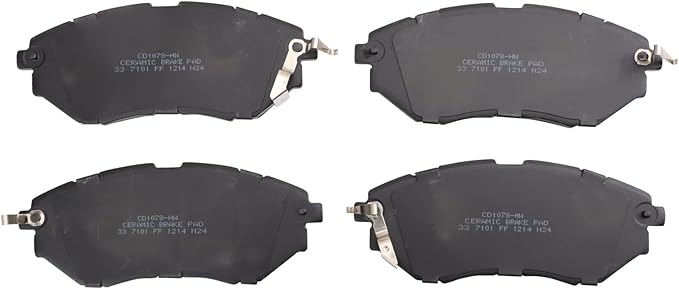 TRQ Front Ceramic Brake Pad Set Compatible with 06-07 Subaru B9 Tribeca 08-14 Tribeca 14-18 Forester 2.0XT Premium Touring 05-19 Legacy GT 2.5GT 3.0R 3.6R 10-19 Outback 3.6R 15-21 WRX