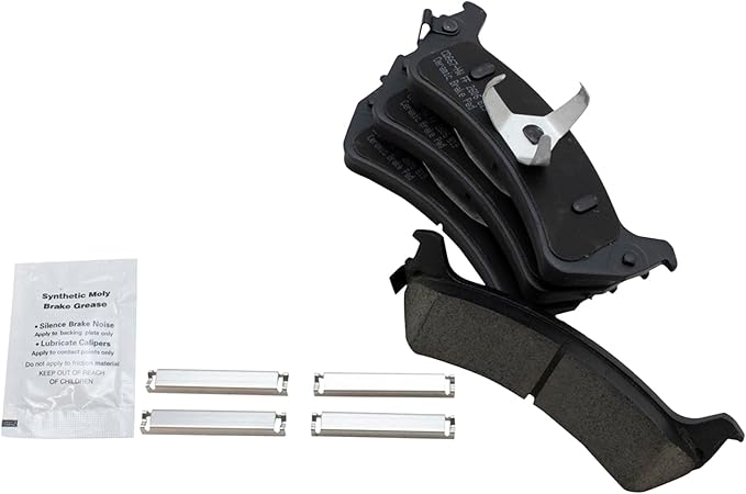 TRQ Rear Brake Pads Ceramic Hardware Wear Sensor Compatible with 1995-2001 Ford Explorer 2001-2003 Explorer Sport 2003-2005 Explorer Sport Trac 1998-2002 Ranger 1997-2001 Mercury Mountaineer
