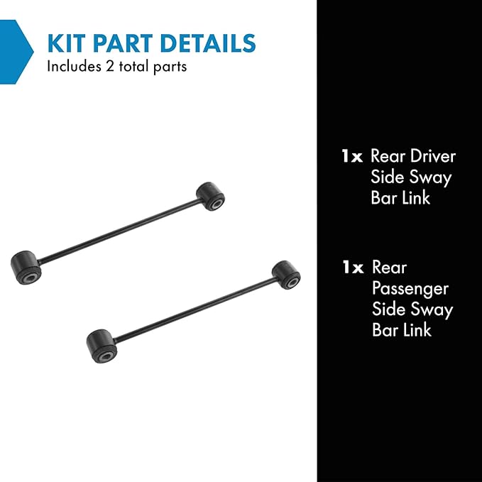 TRQ Rear Sway Bar Stabilizer Link Set Compatible with 2005-2022 Chrysler 300 2004-2008 Pacifica 2008-2022 Dodge Challenger 2006-2022 Charger 2005-2008 Magnum
