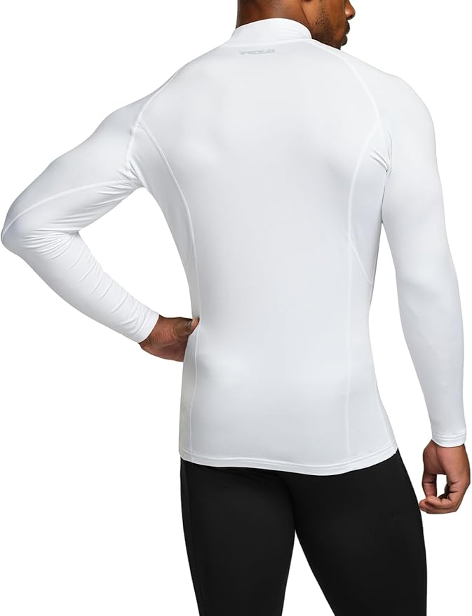 TSLA Men's Thermal Long Sleeve Compression Shirts, Mock/Turtleneck Winter Sports Running Base Layer Top