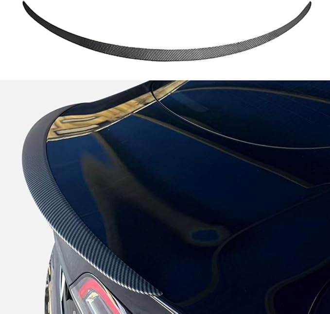 ABS Spoiler for Tesla Model 3 Rear Spoiler Rear Trunk Spoiler Sport & Performance Type Rear Spoiler Wings Tesla Model 3 Accessories (Matte Carbon Fiber)