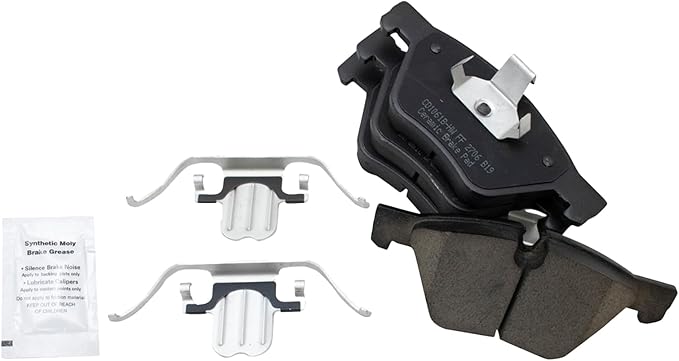 TRQ Front Brake Pads Ceramic Compatible with 2008-2013 BMW 128i 2006 325i 325xi 2007 328i 328xi 330i 330xi 335xi 2004-2007 525i 2009-2016 Z4