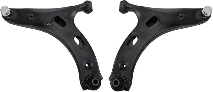 TRQ Front Lower Driver and Passenger Side Control Arm and Ball Joint Set 2 Piece Compatible with 2019-2023 Subaru Forester 2019-2023 Crosstrek Hybrid 2024 Crosstrek Base Model 2024 Crosstrek Premium