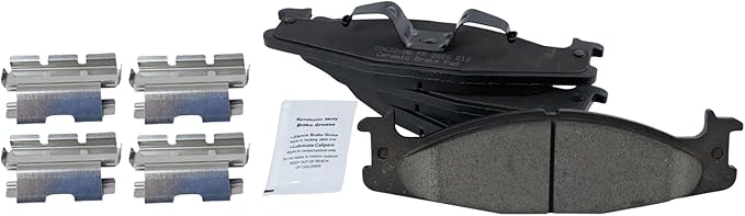 TRQ Front Brake Pads Ceramic Compatible with 1994-1996 Ford Bronco 2003 E-150 Club Wagon 1994-2002 Econoline F-150