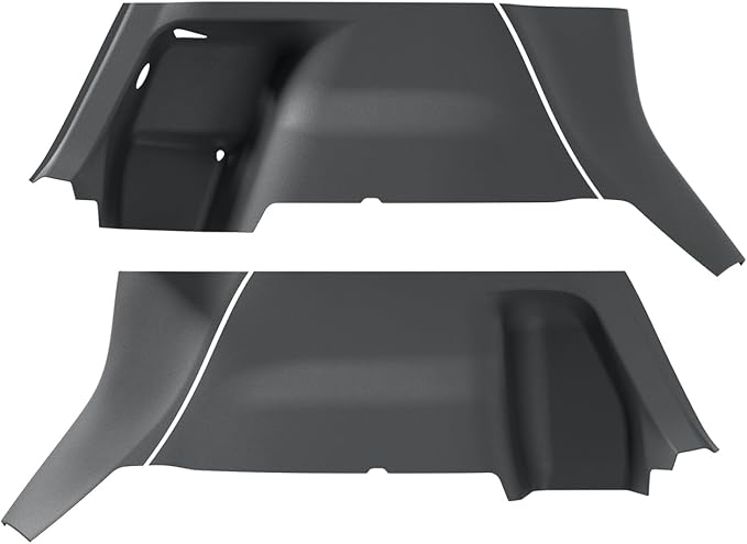 LUCKEASY Rear Trunk Side Full Protective Cover for Tesla Model Y Juniper 2026 2025 5 Seat TPE Rear Trunk Left & Right Inner Side Full Wrap Guards Cover Velcro Stick Cargo Side Pad Accessories Black