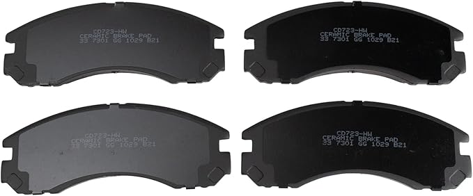 TRQ Front Brake Pads Ceramic Compatible with 1997-2004 Mitsubishi Diamante 2000 Eclipse Galant 2009-2014 Lancer 2005-2020 Outlander