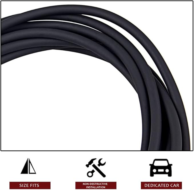 Windshield & Roof Wind Guard Noise Lowering Reduction Kit Quiet Seal Strip Compatible with Tesla Model Y