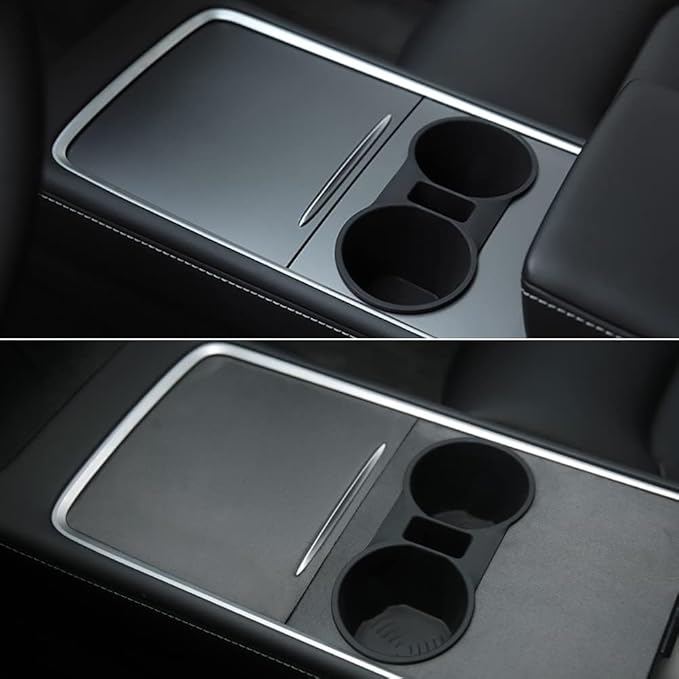 frani Center Console Wrap (Suede Edition) Designed for Tesla Model 3/Y 2021-2025,Tesla Center Console Cover for Model 3/Y(Not for Model 3 Highland 2024-2025)