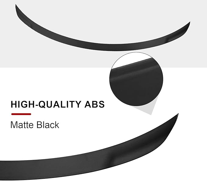 Spoiler Fit for Tesla Model Y Juniper 2025 2026, Rear Spoiler Wing ABS OEM Rear Trunk Lip Sporty Appearance Model Y Accessories, Matte Black