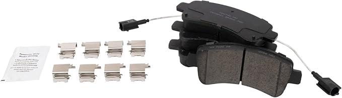 TRQ Rear Ceramic Brake Pad Set Compatible with 2014-2021 Ram ProMaster 1500 2014-2021 2500 2014-2021 3500 with Vented Rear Rotors Models