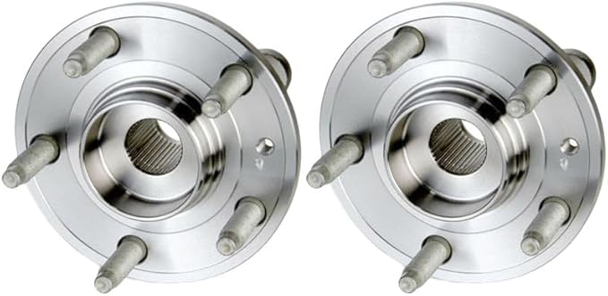 TRQ Front Left and Right Wheel Bearing and Hub Assembly Set 2 Piece Compatible with 05-07 Ford Five Hundred 05-07 Freestyle 08-09 Taurus 08-09 Taurus X 05-07 Mercury Montego 08-09 Sable