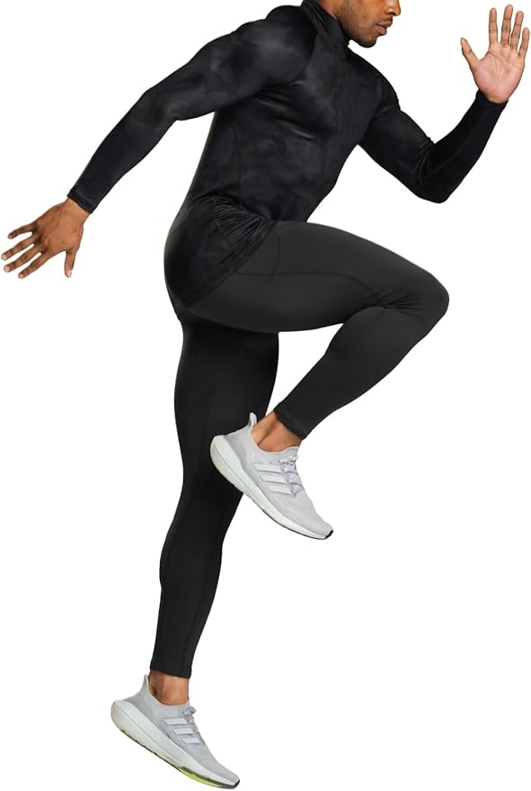 TSLA Men's Thermal Long Sleeve Compression Shirts, Mock/Turtleneck Winter Sports Running Base Layer Top