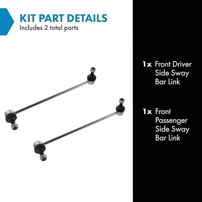 TRQ Front Sway Bar End Link Driver Passenger Pair for A3 TT Golf Beetle Jetta Passat