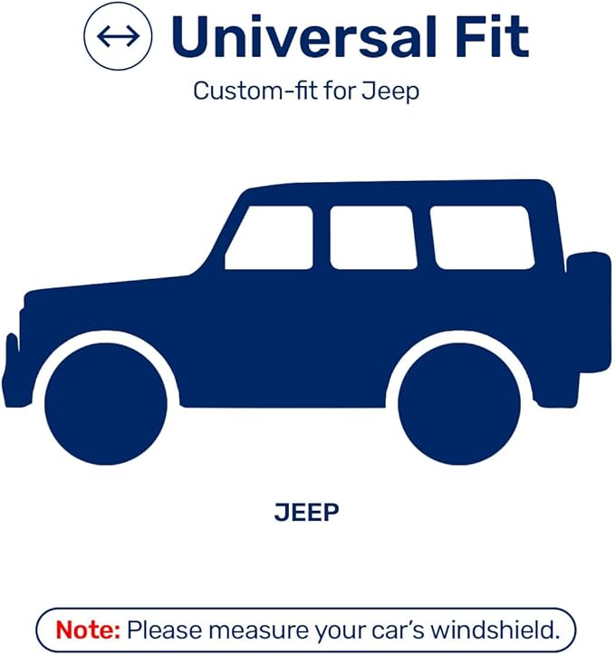 Horror J Windshield Sun Shade for Car SUV Truck (53x17 Inches), Automobile Sunshade, Protector Blocks UV, Christmas Car Decor