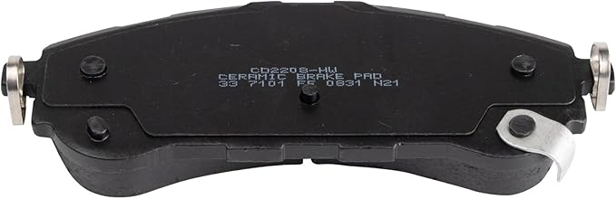 TRQ Rear Ceramic Brake Pad Set Includes Contact Point Grease Hardware Compatible with 2019-2021 Ford Ranger