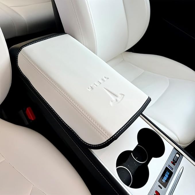Center Console Cover 3Pcs Designed for Tesla Model 3/Y 2021-2025(Not for Model 3 Highland/Model Y Juniper),Center Console Accessories for Model 3/Y Interior White