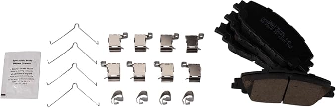 TRQ Front Ceramic Brake Pad Set Compatible with 19 Toyota Corolla Hatchback 20-22 Prius Prime 23-24 Prius 20-21 Corolla L LE SE SE Nightshade XLE XSE 21 Corolla SE Apex XSE Apex 22-24 Corolla