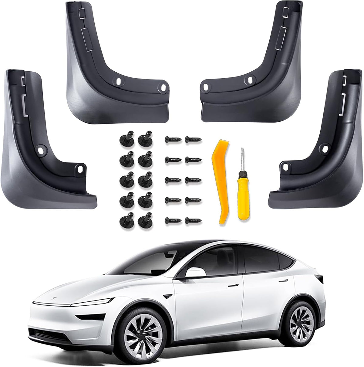 Mud Flaps for Tesla Model Y Juniper 2025-2026 TPE No-Drill Splash Guards