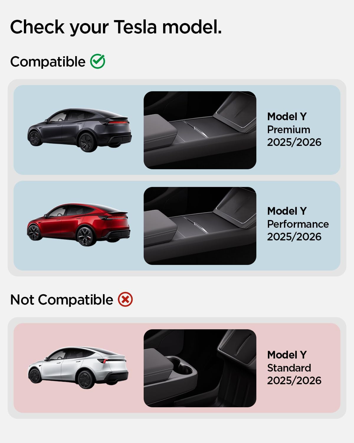 Wireless Charging Pad Cover for Tesla Model Y Juniper/Yl - White