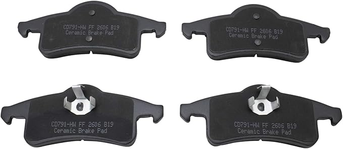 TRQ Rear Brake Pads Ceramic Compatible with 1999-2004 Jeep Grand Cherokee