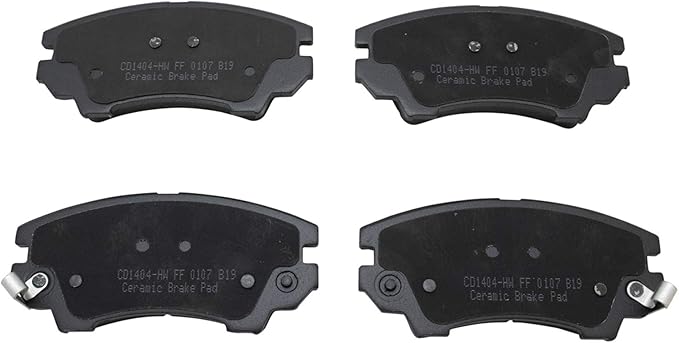 TRQ Front Brake Pads Ceramic Hardware Wear Sensor Compatible with 2010-2015 Chevrolet Camaro 2011-2017 Caprice