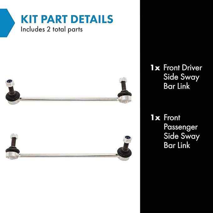 TRQ Front Driver and Passenger Side Sway Bar Link Set 2 Piece Compatible with 2006-2013 Land Rover Range Rover Sport