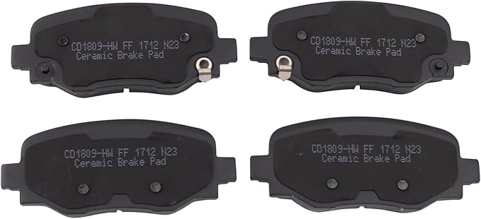 TRQ Rear Brake Pads Ceramic Compatible with 2016-2021 Fiat 500X 2015-2021 Jeep Renegade