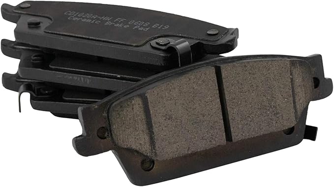 TRQ Rear Brake Pads Ceramic Hardware Wear Sensor Compatible with 2006-2007 Cadillac CTS 2004-2009 SRX 2005-2011 STS