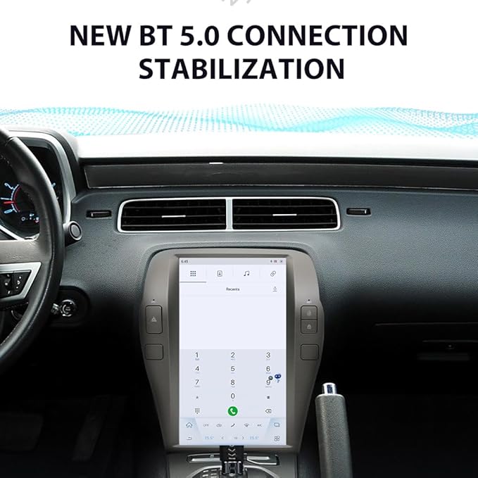 Tesla Style Touch Screen car Radio Replacement for Chevrolet Camaro 2010 2011 2012 2013 2014 2015 car Stereo Upgrade Support carplay and Android auto Head Unit (Silver, 8-128GB)