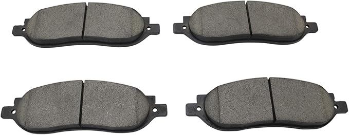 TRQ Rear Brake Pads Ceramic Hardware Compatible with 2005-2007 Ford F-250 Super Duty 2005-2007 F-350 Super Duty