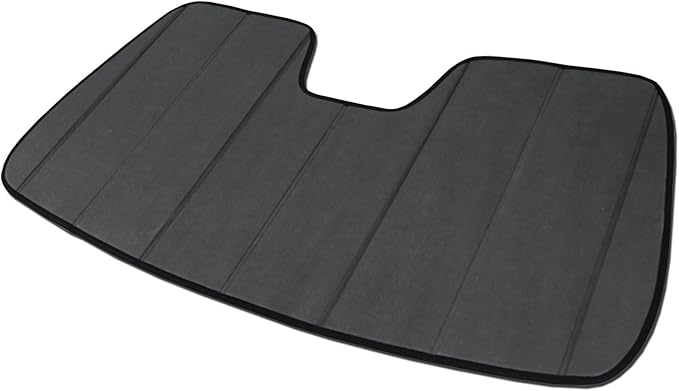 Front Car Windshield Sun Shade Compatible with 2012-2019 Ford C-Max | Custom Fit Visor Accordion Fold Style Sun Protector | Silver & Grey 1-pc Set | SS-096
