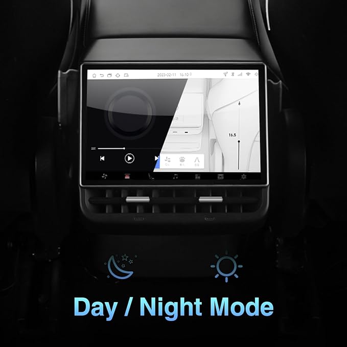 8.66 Inch Rear Display Screen Compatible with Tesla Model 3 19-23&Y19-24, Android 13 Supports HD Movie Watching,4+64G,8-core, Supports seat Adjustment and Rear air Conditioning