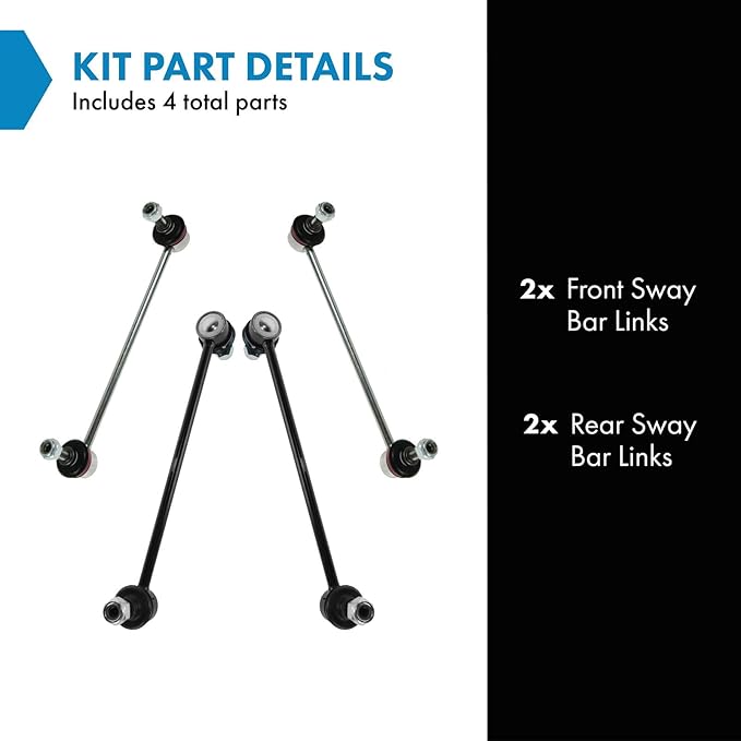 TRQ Front and Rear Sway Bar Link Set 4 Piece Compatible with 2012-2017 Toyota Camry 2013-2018 Lexus ES300h 2013-2018 ES350 2013-2018 Toyota Avalon