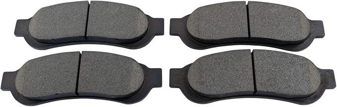 TRQ Rear Ceramic Brake Pad Set Compatible with 08-12 Ford F-250 Super Duty 11-12 F-450 Super Duty without Cab and Chassis Option 08-12 F-350 Super Duty 05-07 F-350 Super Duty with Dual Rear Wheels