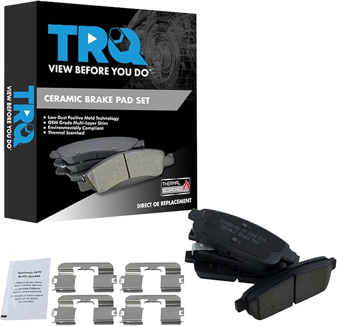 TRQ Premium Posi Ceramic Brake Pad Rear Set for Chevy Cruze Sonic Volt Encore