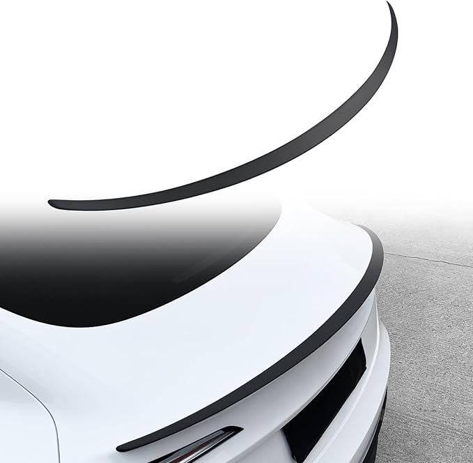Spoiler Fit for Tesla Model 3 2017-2023, Upgrade ABS Material Rear Spoiler Wing OEM Rear Trunk Lip, Model 3 Accessories, Matte Black