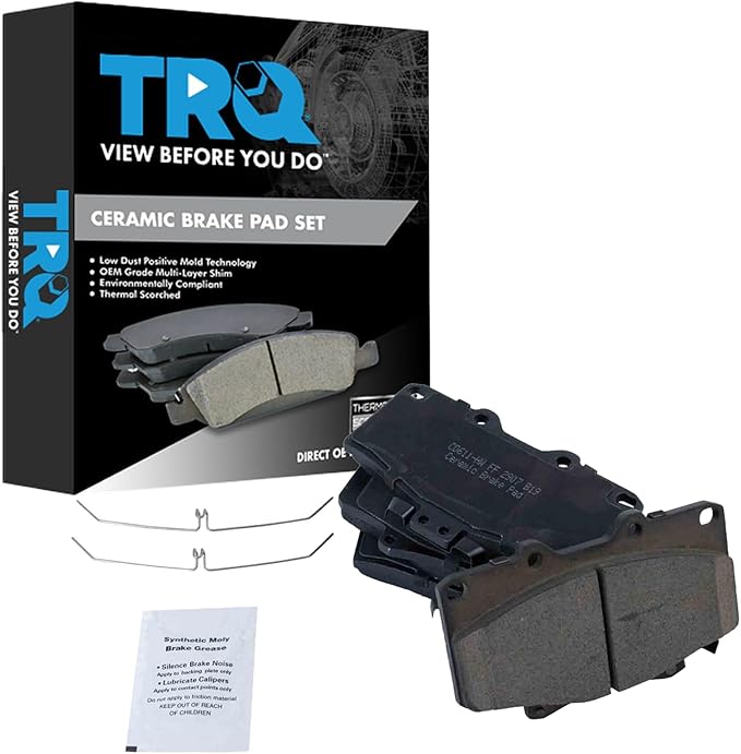 TRQ Front Brake Pads Ceramic Compatible with 1992-2000 Toyota 4Runner 1993-1998 T100