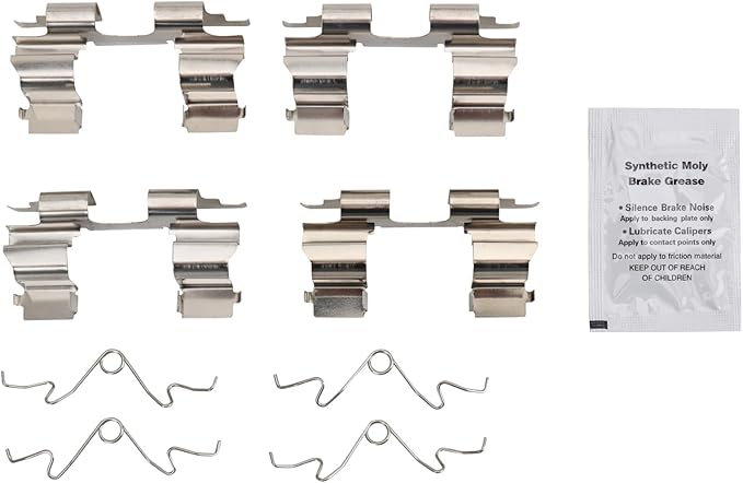 TRQ Front Brake Pads Ceramic Hardware Compatible with 2011-2019 Ford Explorer 2009-2019 Flex 2010-2019 Taurus 2009-2012 Lincoln MKS 2010-2019 MKT