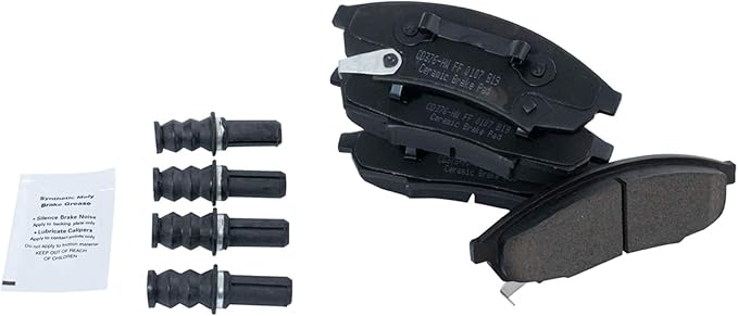TRQ Front Brake Pads Ceramic Compatible with 1988-1996 Buick Regal 1990-2001 Chevrolet Lumina 1995-1999 Monte Carlo 1988-1997 Oldsmobile Cutlass Supreme Pontiac Grand Prix