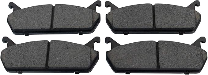 TRQ Rear Brake Pads Ceramic Hardware Compatible with 1991-1996 Ford Escort 1990-1993 Mazda Miata 1990-1994 Protege 1991-1996 Mercury Tracer