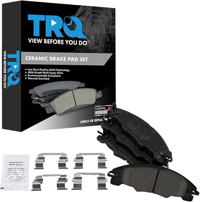 TRQ Front Brake Pads Ceramic Compatible with 2008-2011 Ford Focus