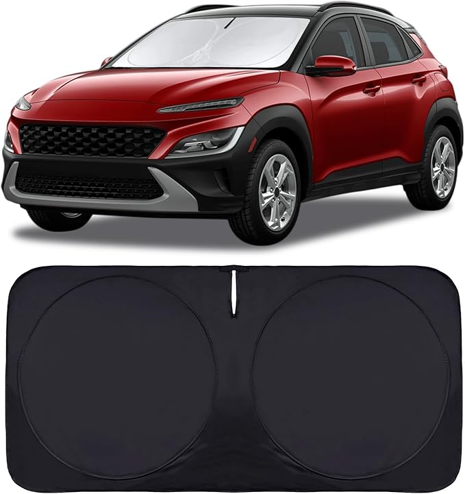 for Kona 2025 Windshield Sun Shades Sunshade Window for Hyundai Kona 2017-2024 Windshield Cover for Palisade Sonata G80/90 Azera XG350 Accessories Sun Visor Protector 210T Reflective Sun Shield
