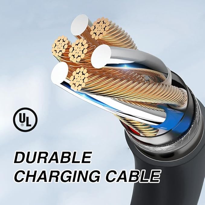 Portable Level 1 & Level 2 EV Charger, 40FT Cable, 16A Adjustable EVSE with LCD Display, NEMA 6-20 to 5-15 Plug, ETL & FCC Certified, SAE J1772 for Home & Emergency Charging