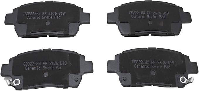 TRQ Front Brake Pads Ceramic Hardware Compatible with 2012-2015 Scion iQ 2004-2006 xA xB 2000 Toyota Celica 2001-2005 Echo 2000-2005 MR2 Spyder 2001-2009 Prius